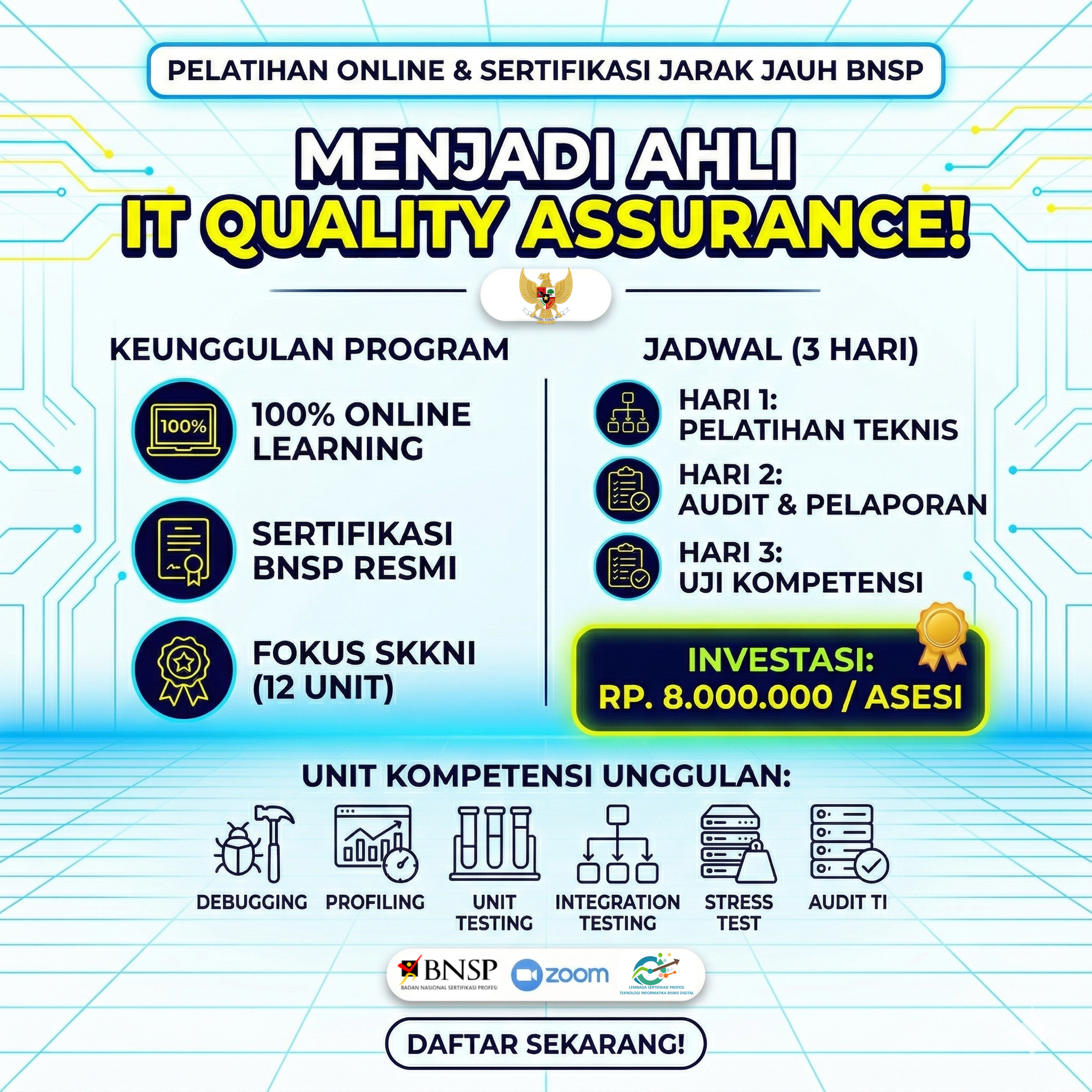 Career Accelerator: Sertifikasi Kompetensi BNSP IT Quality Assurance