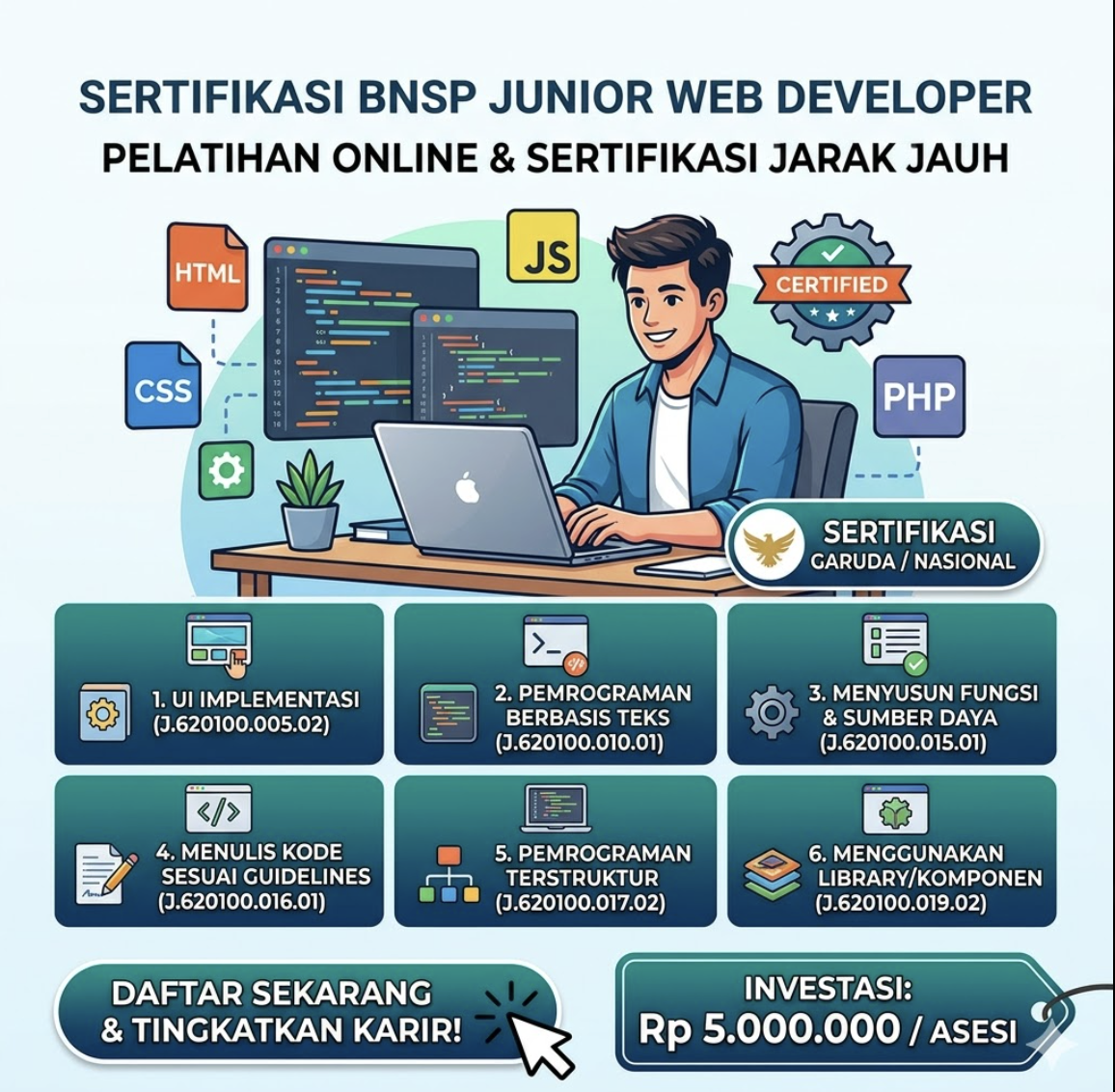 Mastering Web Development: Raih Sertifikasi BNSP & Siap Kerja di Industri Global