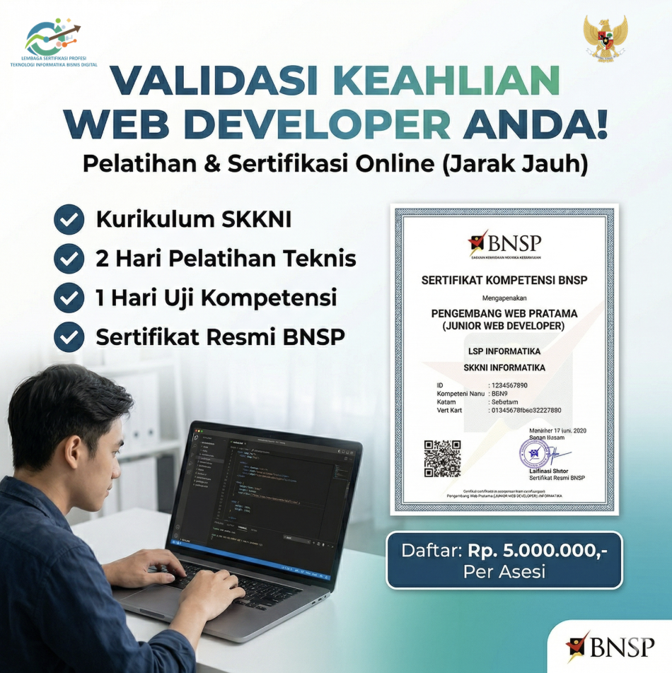 Mastering Web Development: Transformasi Menjadi Developer Tersertifikasi Negara